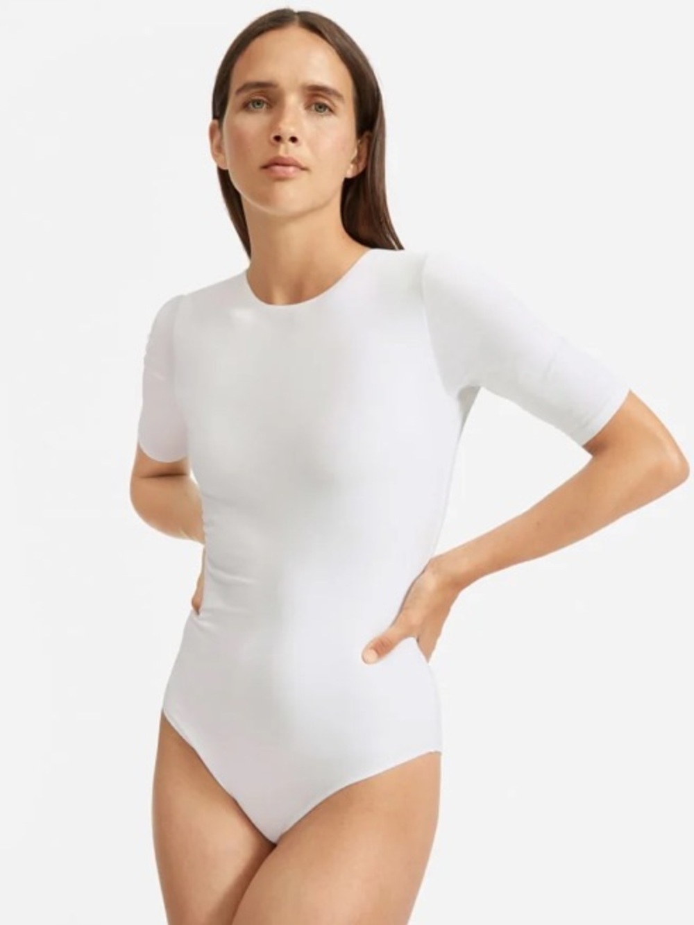 Everlane The Short Sleeve Crew Neck Bodysuit